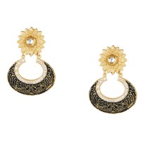 Lootkabazaar Antique Gold Plated Kundan Chandbali Earring For Women (JEGCB81804)